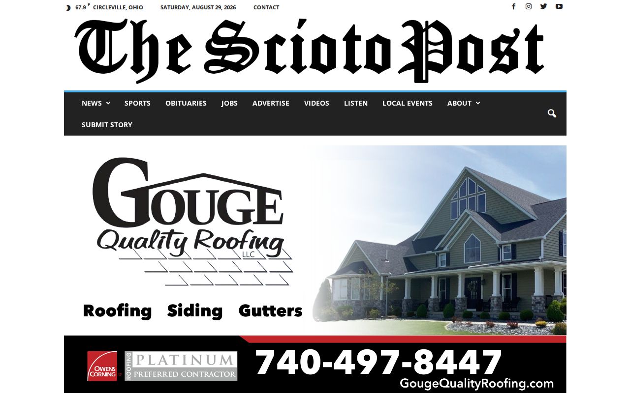 Ross County Chillicothe Police daily media report news interface